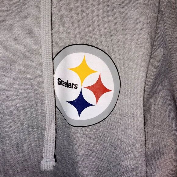 Steelers NFL Lined Full Zip Jacket Hooded Graphic Sweatshirt Pockets Heavy Small - Picture 3 of 7